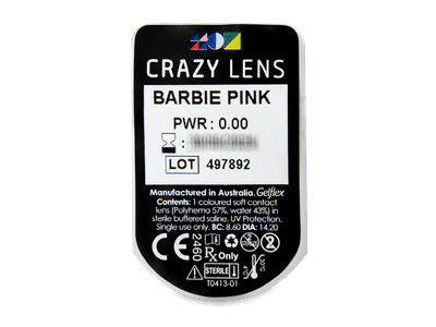 CRAZY LENS - Barbie Pink - nedioptrické jednodenní (2 čočky) - 