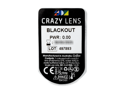 CRAZY LENS - Black Out - nedioptrické jednodenní (2 čočky) - 