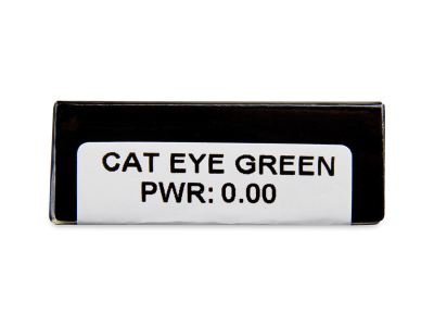 CRAZY LENS - Cat Eye Green - nedioptrické jednodenní (2 čočky) -  