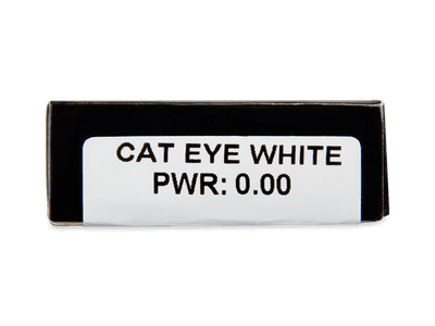 CRAZY LENS - Cat Eye White - nedioptrické jednodenní (2 čočky) - 