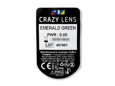 CRAZY LENS - Emerald Green - nedioptrické jednodenní (2 čočky) - 