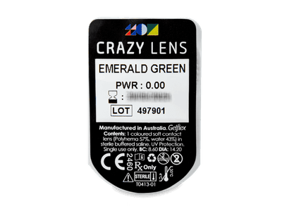 CRAZY LENS - Emerald Green - nedioptrické jednodenní (2 čočky) - 