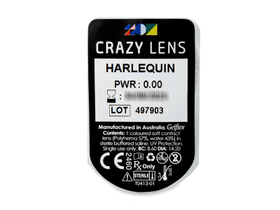 CRAZY LENS - Harlequin - nedioptrické jednodenní (2 čočky) - 