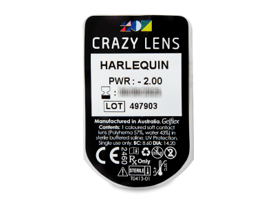 CRAZY LENS - Harlequin - dioptrické jednodenní (2 čočky) -  