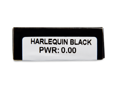 CRAZY LENS - Harlequin Black - nedioptrické jednodenní (2 čočky) -  