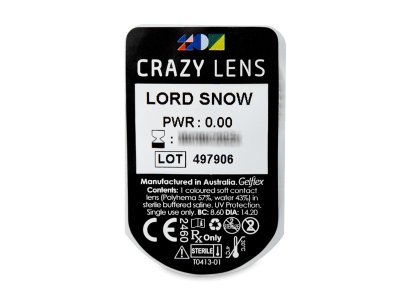 CRAZY LENS - Lord Snow - nedioptrické jednodenní (2 čočky) - 