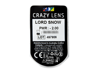 CRAZY LENS - Lord Snow - dioptrické jednodenní (2 čočky) - 