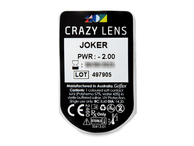 CRAZY LENS - Joker - dioptrické jednodenní (2 čočky) - 