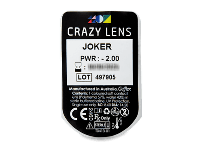 CRAZY LENS - Joker - dioptrické jednodenní (2 čočky) - 