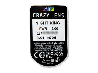 CRAZY LENS - Night King - dioptrické jednodenní (2 čočky) - 