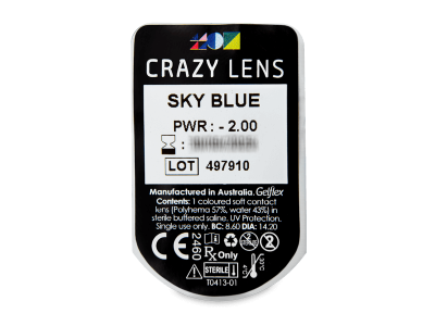 CRAZY LENS - Sky Blue - dioptrické jednodenní (2 čočky) -  