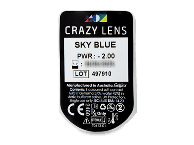CRAZY LENS - Sky Blue - dioptrické jednodenní (2 čočky) -  