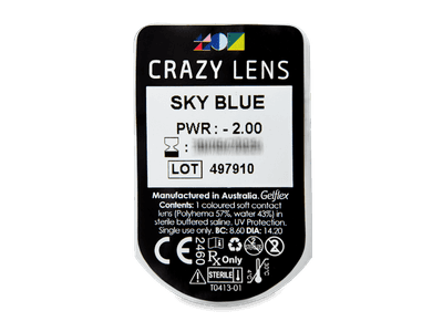 CRAZY LENS - Sky Blue - dioptrické jednodenní (2 čočky) - 