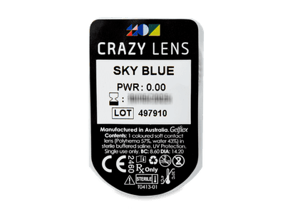 CRAZY LENS - Sky Blue - nedioptrické jednodenní (2 čočky) - 