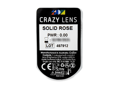 CRAZY LENS - Solid Rose - nedioptrické jednodenní (2 čočky) - 