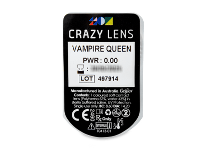 CRAZY LENS - Vampire Queen - nedioptrické jednodenní (2 čočky) -  