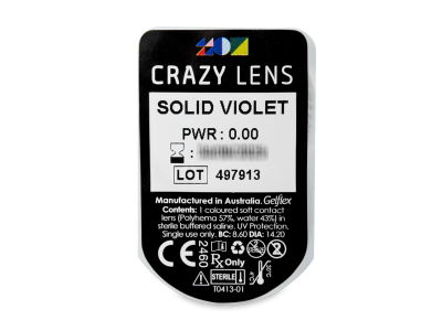 CRAZY LENS - Solid Violet - nedioptrické jednodenní (2 čočky) -  