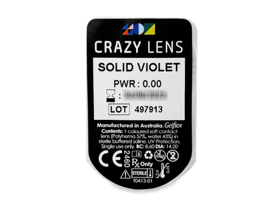 CRAZY LENS - Solid Violet - nedioptrické jednodenní (2 čočky) - 