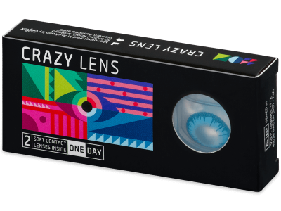 CRAZY LENS - White Walker - dioptrické jednodenní (2 čočky) - Barevné kontaktní čočky