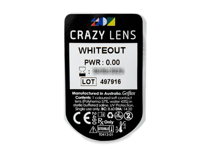 CRAZY LENS - WhiteOut - nedioptrické jednodenní (2 čočky) -  