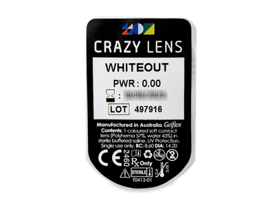 CRAZY LENS - WhiteOut - nedioptrické jednodenní (2 čočky) - 