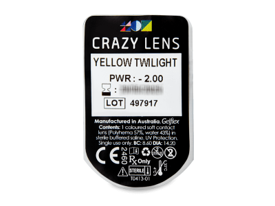 CRAZY LENS - Yellow Twilight - dioptrické jednodenní (2 čočky) -  