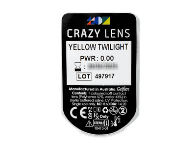 CRAZY LENS - Yellow Twilight - nedioptrické jednodenní (2 čočky) -  