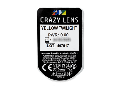 CRAZY LENS - Yellow Twilight - nedioptrické jednodenní (2 čočky) - 