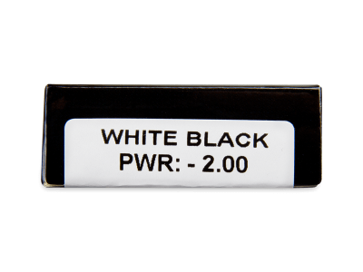 CRAZY LENS - White Black - dioptrické jednodenní (2 čočky) - 