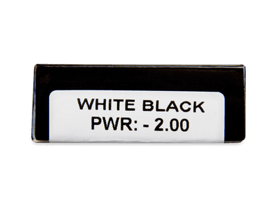 CRAZY LENS - White Black - dioptrické jednodenní (2 čočky) -  