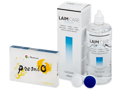 Menicon PremiO (6 čoček) + roztok Laim-Care 400 ml
