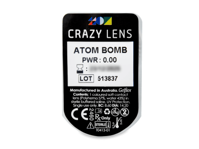 CRAZY LENS - Atom Bomb - nedioptrické jednodenní (2 čočky) - 