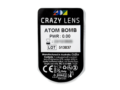 CRAZY LENS - Atom Bomb - nedioptrické jednodenní (2 čočky) - 