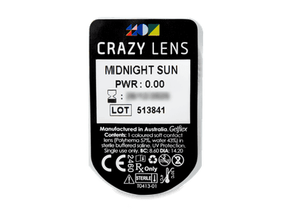 CRAZY LENS - Midnight Sun - nedioptrické jednodenní (2 čočky) - 