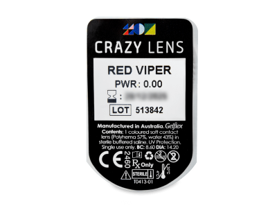 CRAZY LENS - Red Viper - nedioptrické jednodenní (2 čočky) - 