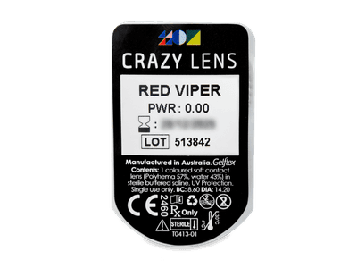 CRAZY LENS - Red Viper - nedioptrické jednodenní (2 čočky) - 