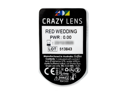 CRAZY LENS - Red Wedding - nedioptrické jednodenní (2 čočky) - 