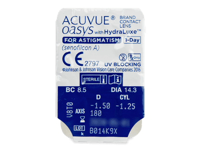 Acuvue Oasys 1-Day with HydraLuxe for Astigmatism (90 čoček) - 
