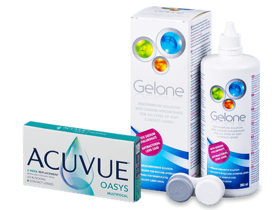 Acuvue Oasys Multifocal (6 čoček) + roztok Gelone 360 ml - Předchozí design