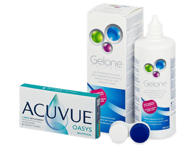 Acuvue Oasys Multifocal (6 čoček) + roztok Gelone 360 ml - Předchozí design