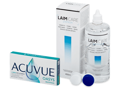 Acuvue Oasys Multifocal (6 čoček) + roztok Laim Care 400 ml - Předchozí design
