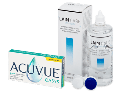 Acuvue Oasys Multifocal (6 čoček) + roztok Laim Care 400 ml