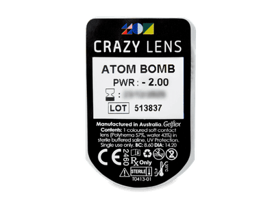 CRAZY LENS - Atom Bomb - dioptrické jednodenní (2 čočky) - 