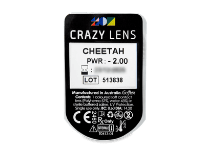 CRAZY LENS - Cheetah - dioptrické jednodenní (2 čočky) - 