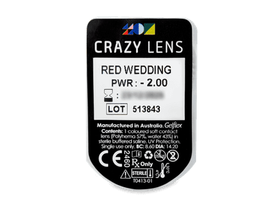 CRAZY LENS - Red Wedding - dioptrické jednodenní (2 čočky) - 