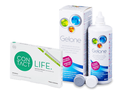 Contact Life spheric (6 čoček) + roztok Gelone 360 ml - Předchozí design