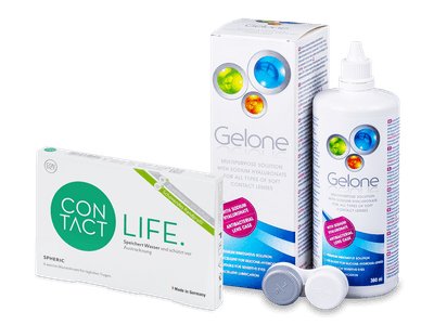 Contact Life spheric (6 čoček) + roztok Gelone 360 ml