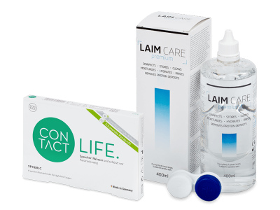 Contact Life spheric (6 čoček) + roztok Laim Care 400 ml