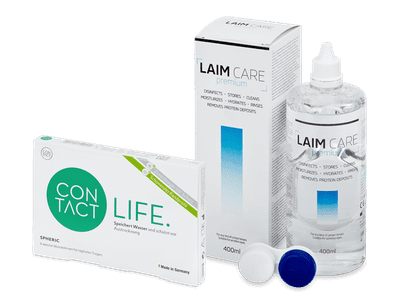 Contact Life spheric (6 čoček) + roztok Laim Care 400 ml