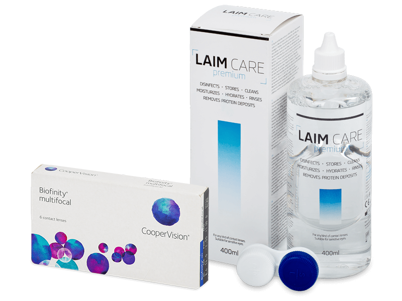 Biofinity Multifocal (6 čoček) + roztok Laim Care 400 ml - Výhodný balíček